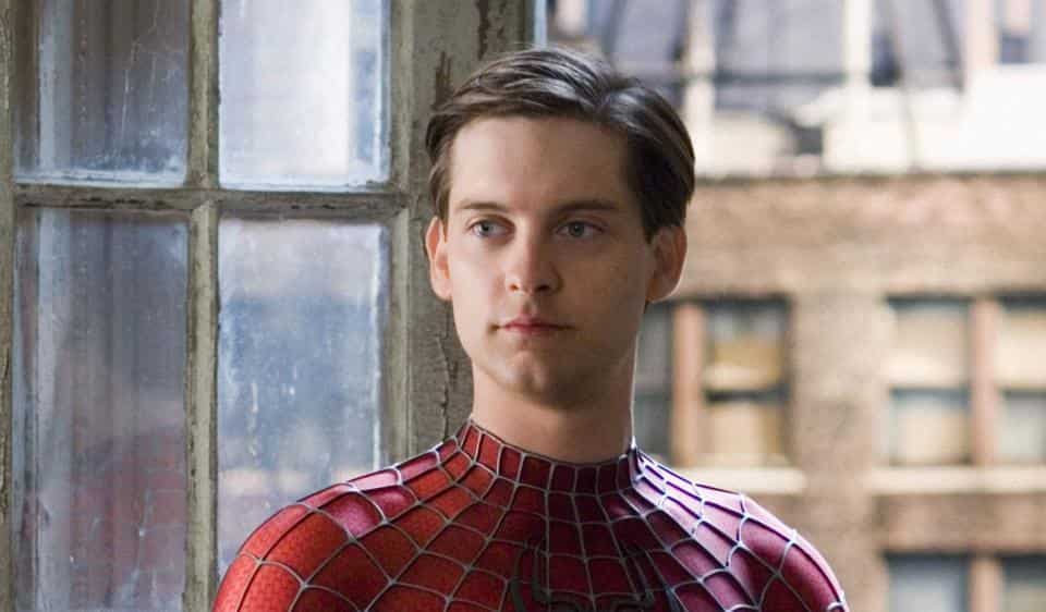 Tobey Maguire as Spider-Man.