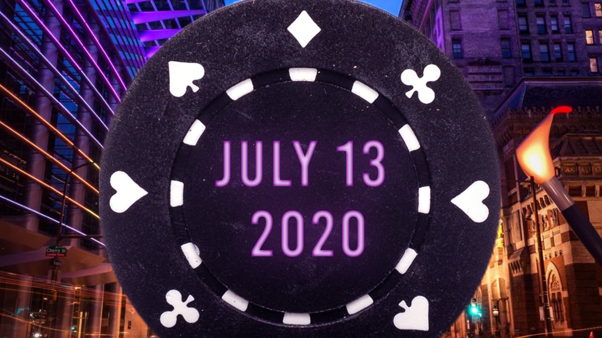 Chip Poker Hitam Dengan 13 Juli 2020 Teks Dengan Latar Belakang Pennsylvania
