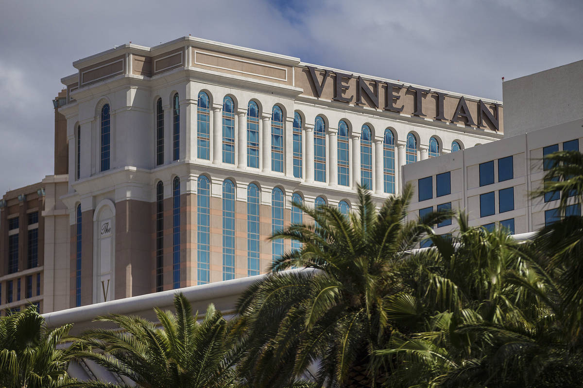 The Venetian on Tuesday, March 17, 2020, in Las Vegas. (Benjamin Hager/Las Vegas Review-Journal ...