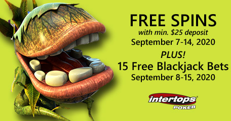Intertops Poker menawarkan slot khusus dan kesepakatan blackjack minggu ini