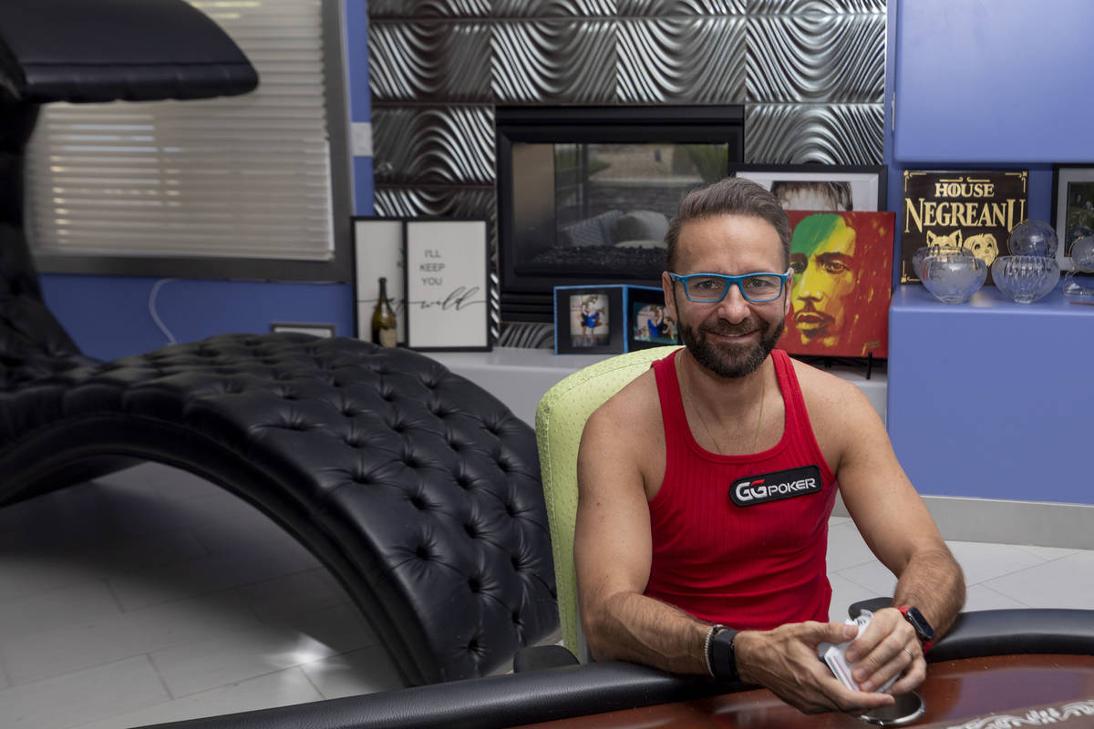 Poker player Daniel Negreanu is photographed in his home on Friday, Oct. 30, 2020, in Las Vegas ...