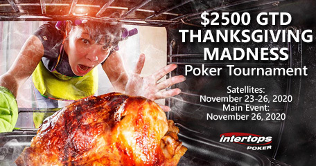Intertops Poker mengumumkan turnamen Thanksgiving Madness Poker