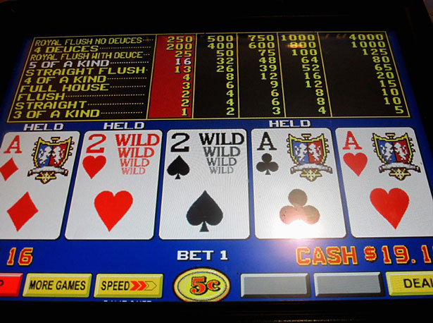 Pairing up in video poker has many options