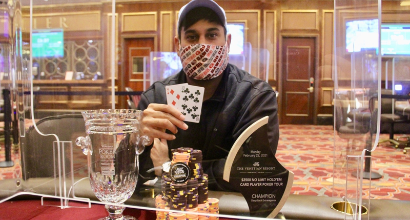 Ankush Mandavia Menang 2021 Card Player Poker Tour Venetian $ 2.500 Acara Utama Buy-In