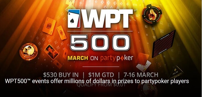 WPT500 di partypoker menawarkan hadiah jutaan dolar!