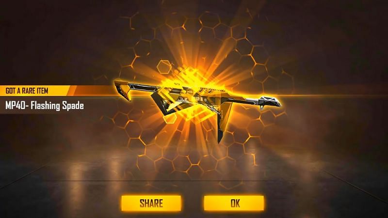 Poker MP40 is a collection of 4 different skins (Image via Free Fire)