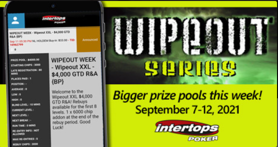 Turnamen poker online Wipout ditayangkan minggu ini di Intertops